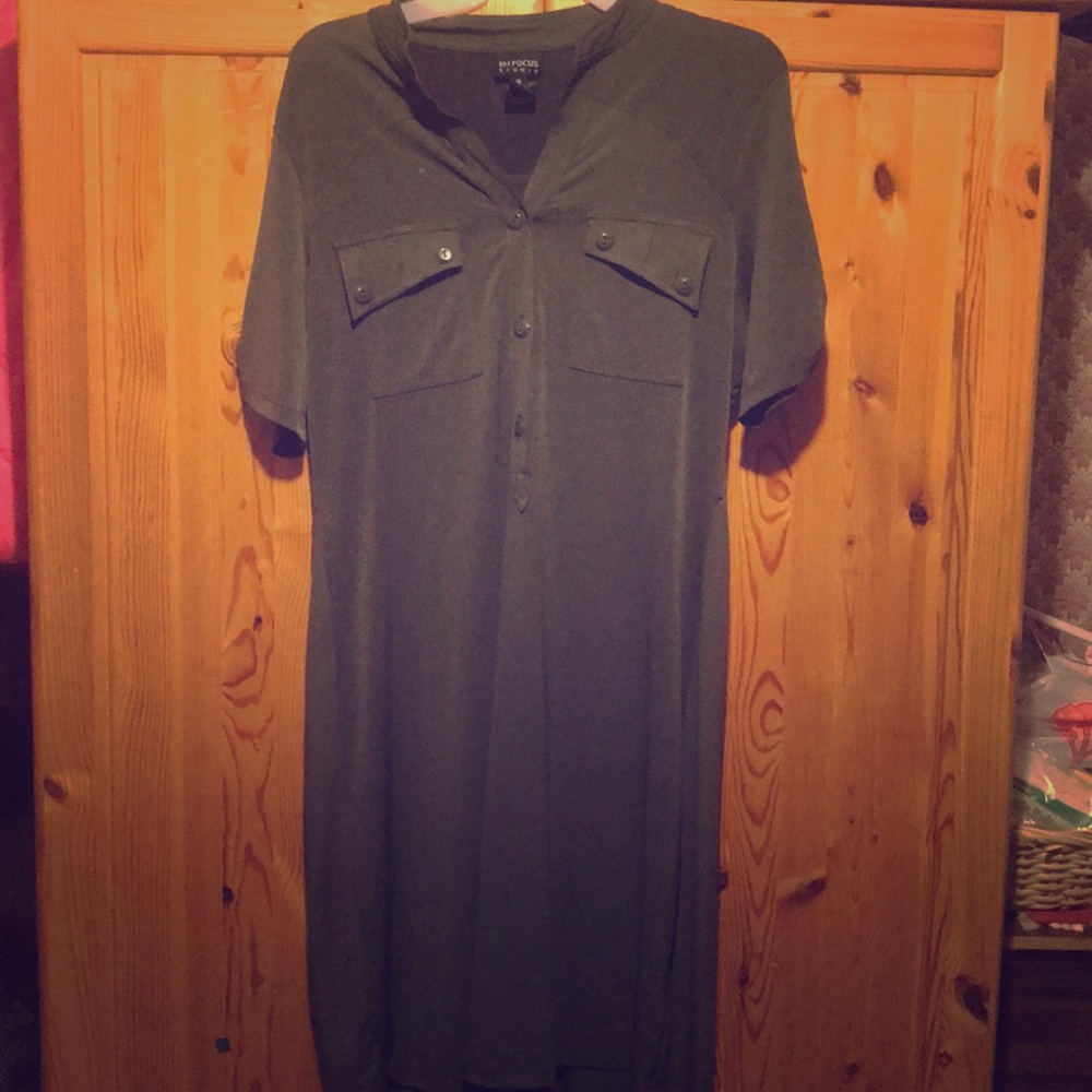 Olive green dress